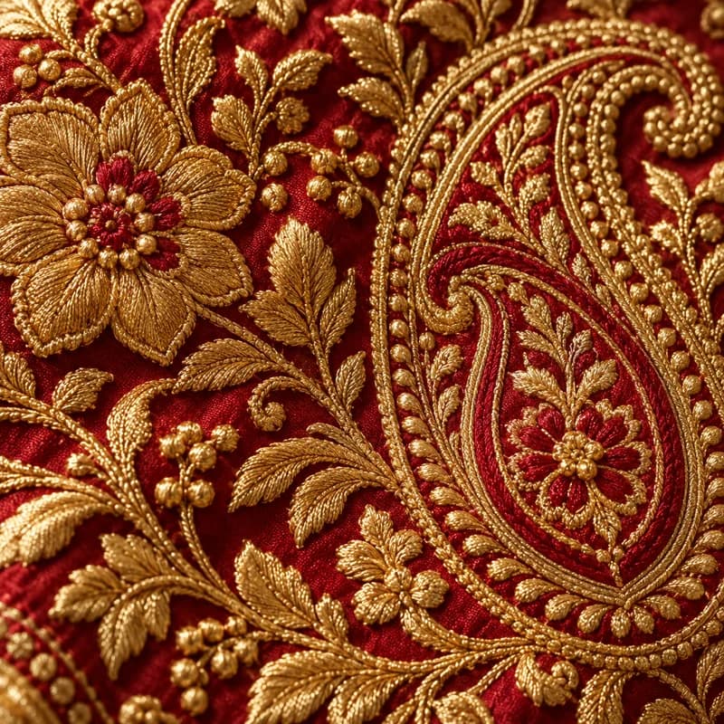 Zari embroidery detail